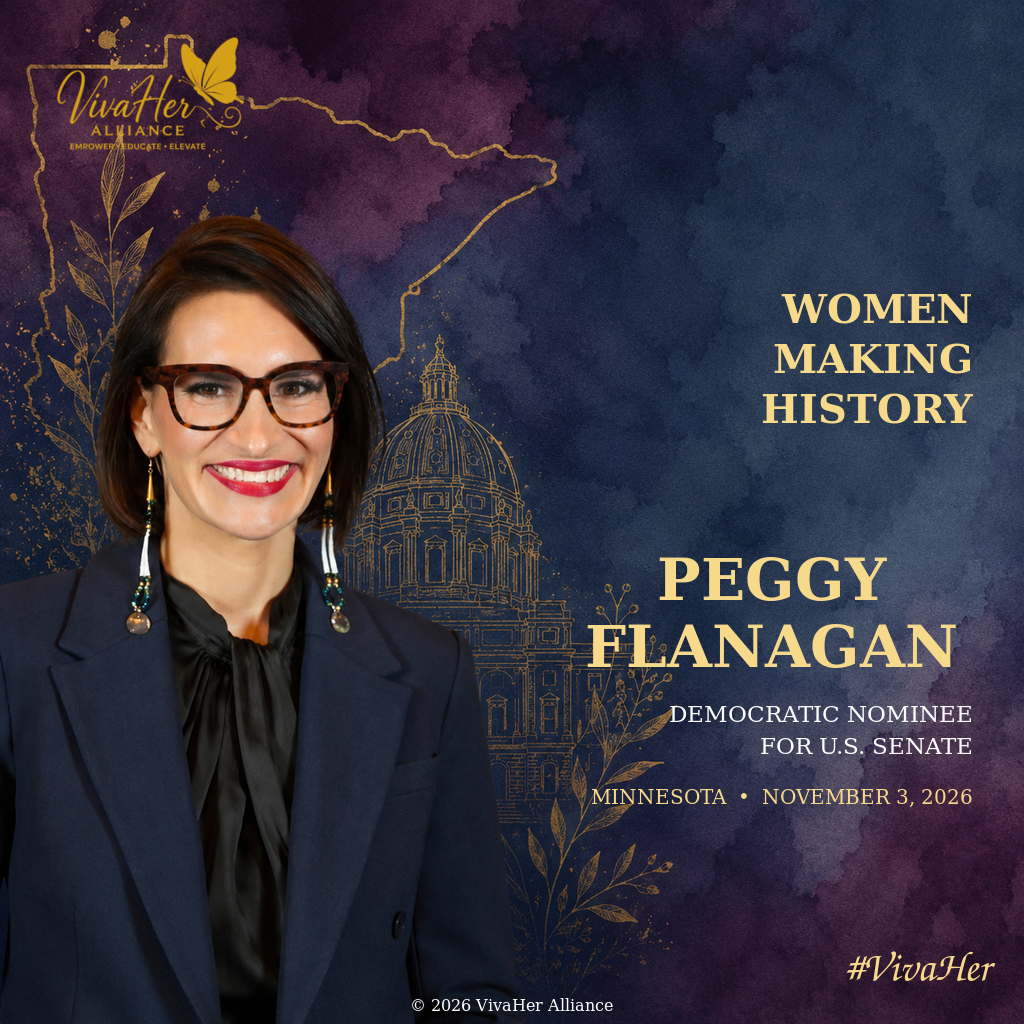 VivaHer Women Making History card for Peggy Flanagan