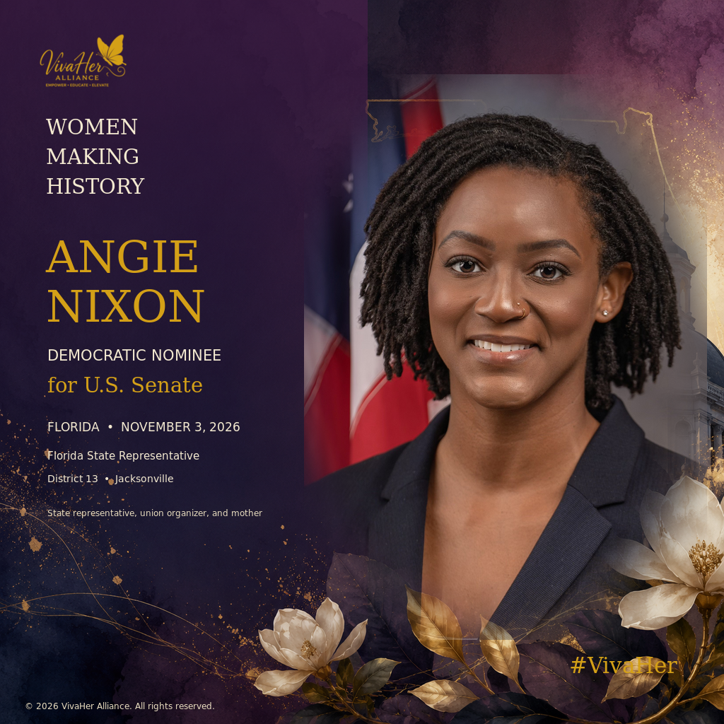 VivaHer Women Making History card for Angie Nixon